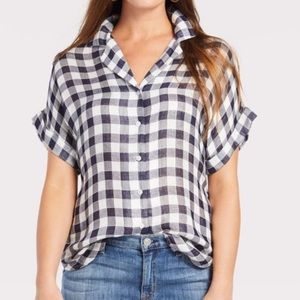 Alison Joy Toto gingham button down size small